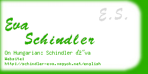 eva schindler business card